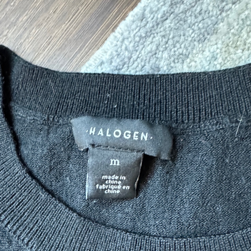 Halogen Classic Black Crewneck Sweater - Picture 2 of 3